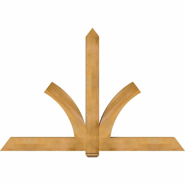 Ekena Millwork Redmond Rough Sawn Timber Gable Bracket, Western Red Cedar, 84"W x 56"H x 6"D x 6"F, 16/12 Pitch GBW084X56X0606RED00RWR - main